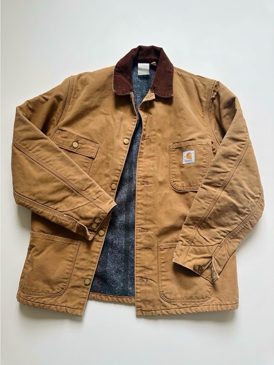 Carhartt Other - Vtg Carhartt Barn Chore Field Jacket Canvas Blanket Lined Made In USA 90s